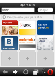 opera mini для Samsung
